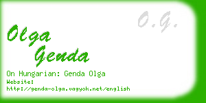 olga genda business card
